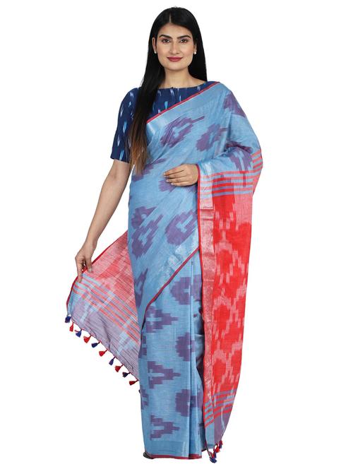 self design woven saree - 18592418 - Very Small Image - 1
