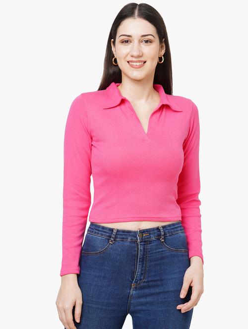 women's plain polo neck t-shirt - 18592472 - Very Small Image - 1