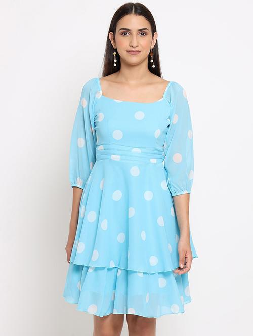 women's layered geometric dress - 18592752 - Very Small Image - 1