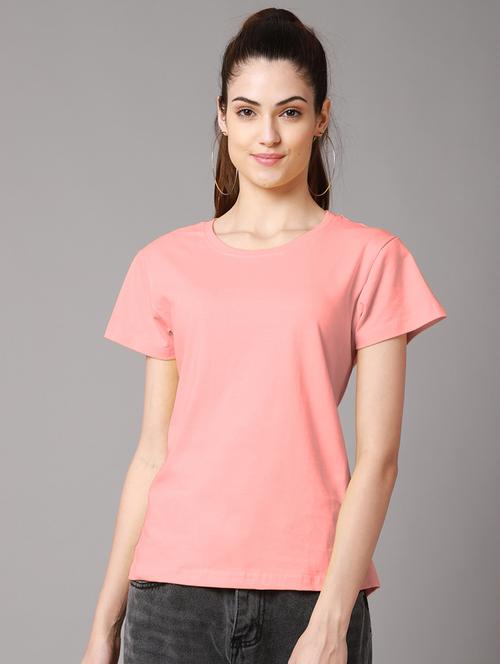 women's plain round neck t-shirt - 18593021 - Very Small Image - 1