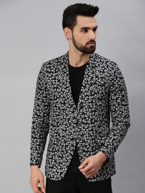 printed single breasted casual blazer - 18593127 - Very Small Image - 1