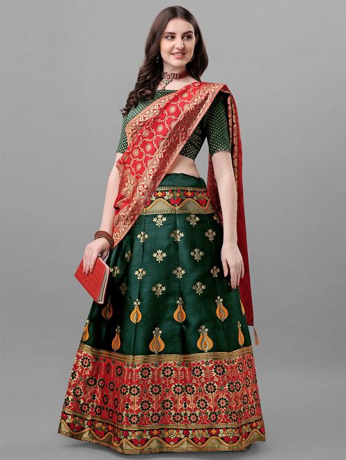 self design lehenga choli with dupatta - 18593257 - Very Small Image - 1
