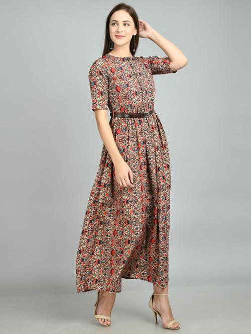 women's fit & flare floral dress - 18594610 - Very Small Image - 1