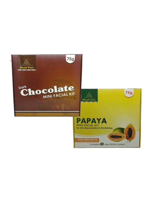 dark chocolate & papaya fruit mini facial kit (combo) - 18595372 - Very Small Image - 1