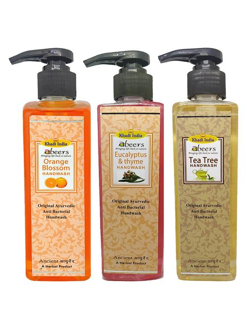 orange blossom & eucalyptus thyme & teatree hand wash - pack of 3 (750ml) - 18595478 - Very Small Image - 1