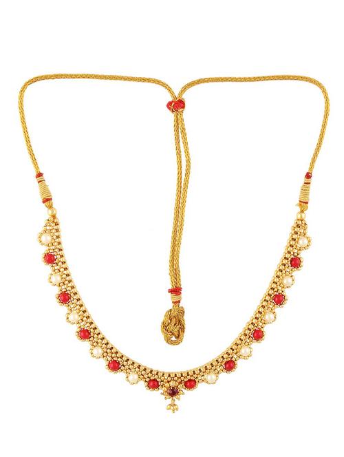 jhaler multi colour thushi necklace - 18595554 - Very Small Image - 1
