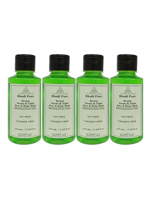 herbal neem & tulsi face and body wash - 18596732 - Very Small Image - 1