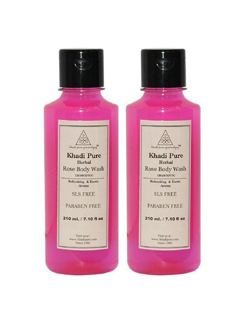 herbal rose body wash sls-paraben free - 210ml (set of 2) - 18596817 - Very Small Image - 1
