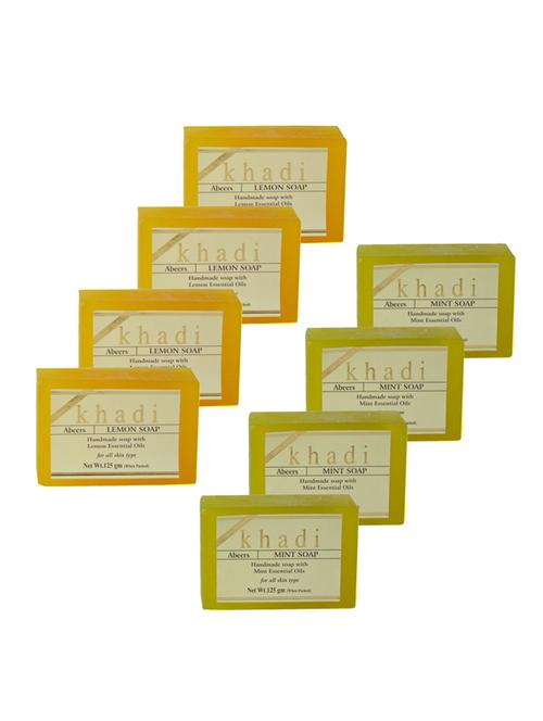 lemon & mint with essential oils soap (pack of 8) - 18601041 - Very Small Image - 1