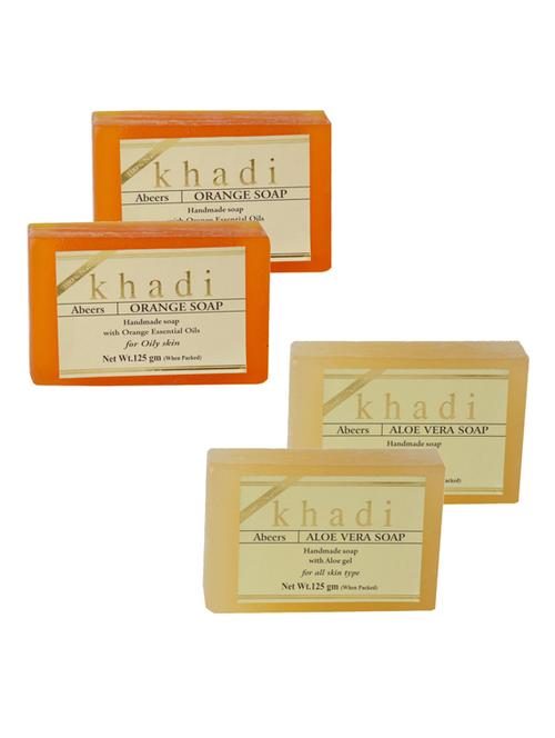 aloevera & orange with essential oils soap (pack of 4) - 18601052 - Very Small Image - 1