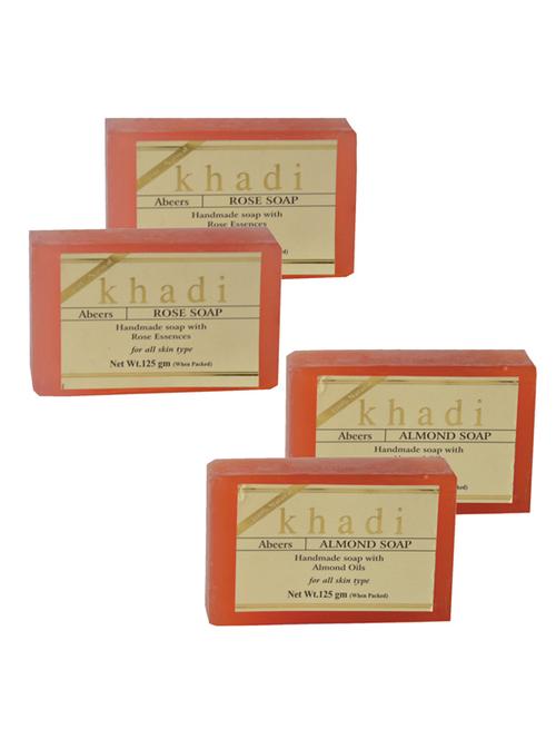 almond & rose with essential oils soap (pack of 4) - 18601067 - Very Small Image - 1