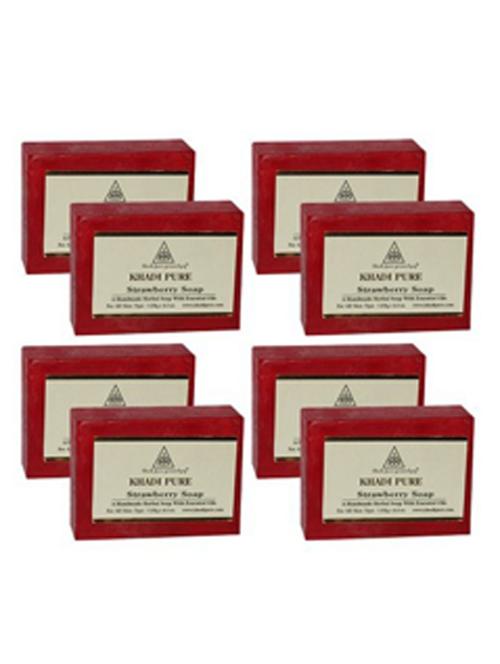 herbal strawberry soap - pack of 8 (1000g) - 18601136 - Very Small Image - 1