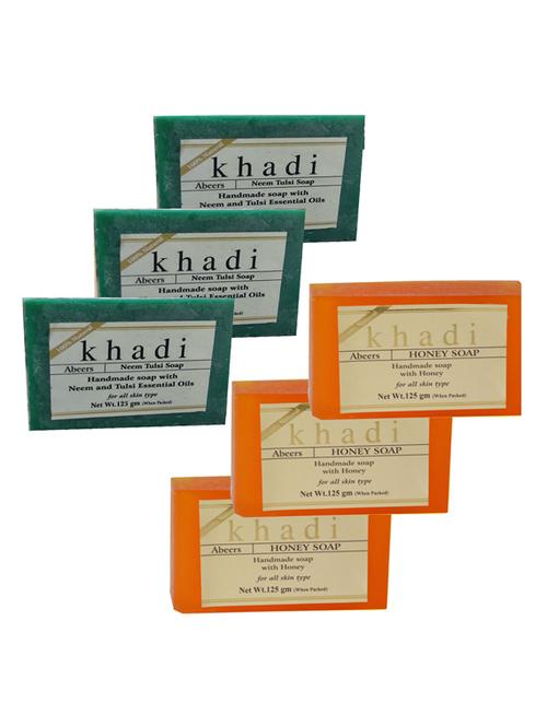 honey & neem tulsi with essential oils soap (pack of 6) - 18601223 - Very Small Image - 1
