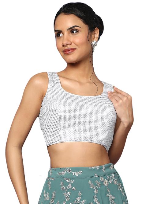 white sequined blouse - 18601781 - Very Small Image - 1