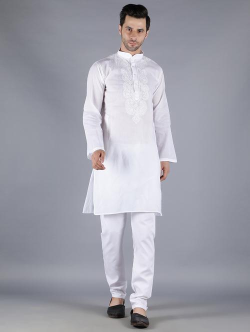 embroidered long kurta - 18602005 - Very Small Image - 1