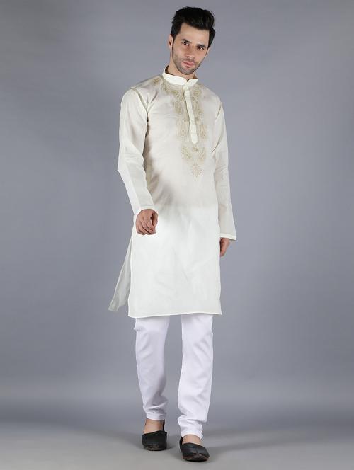 embroidered long kurta - 18602006 - Very Small Image - 1