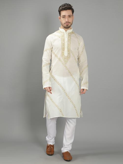 embroidered long kurta - 18602021 - Very Small Image - 1