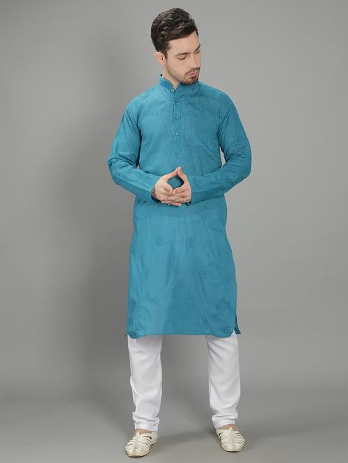 embroidered long kurta - 18602027 - Very Small Image - 1