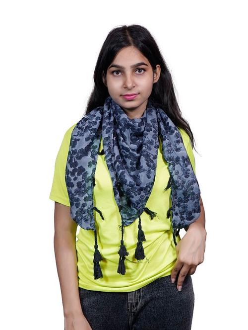 blue printed scarves - 18602556 - Very Small Image - 1