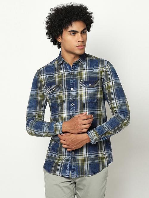 checkered casual shirt - 18603822 - Very Small Image - 1