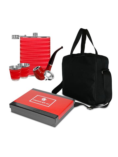 leak-proof stainless steel made mini bar set with black square bag - 18604480 - Very Small Image - 1