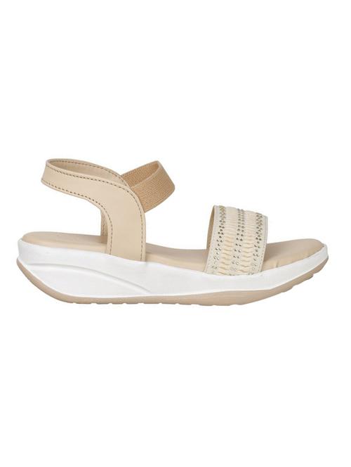 women beige back strap wedge - 18606123 - Very Small Image - 1