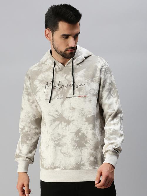 hooded chest print sweatshirt - 18606982 - Very Small Image - 1