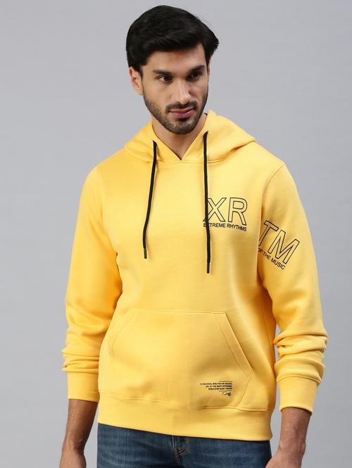 hooded chest print sweatshirt - 18606994 - Very Small Image - 1