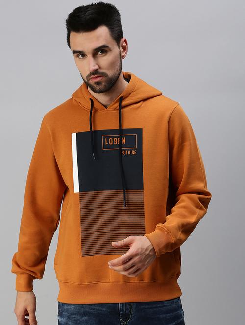 hooded front print sweatshirt - 18607005 - Very Small Image - 1