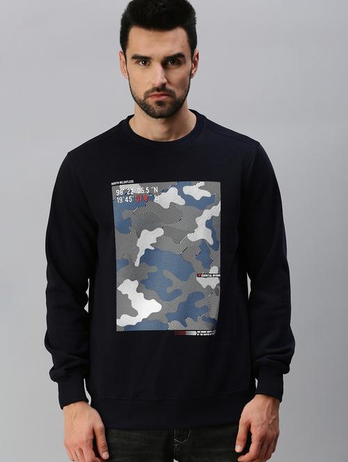 crew neck front print sweatshirt - 18607020 - Very Small Image - 1