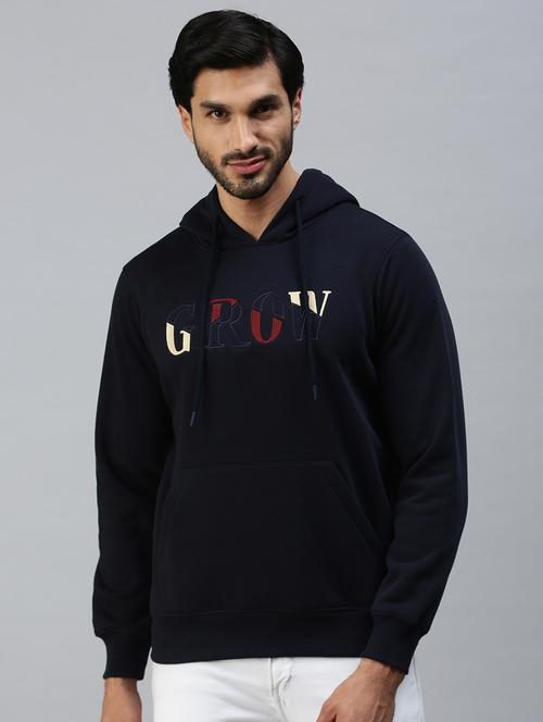 hooded chest print sweatshirt - 18607031 - Very Small Image - 1