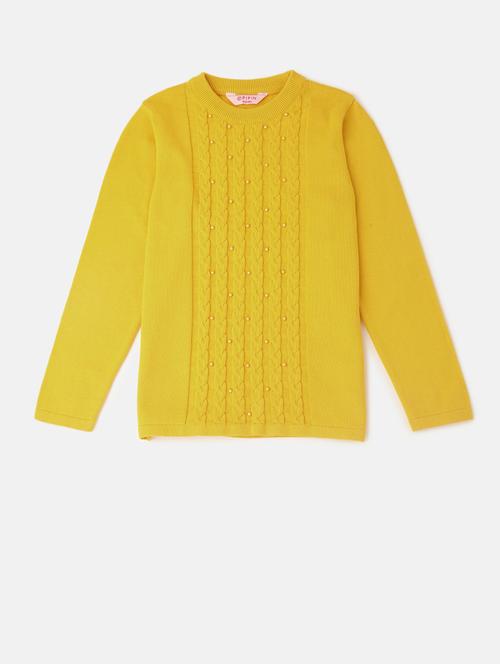 yellow embellished cotton sweater - 18607317 - Very Small Image - 1