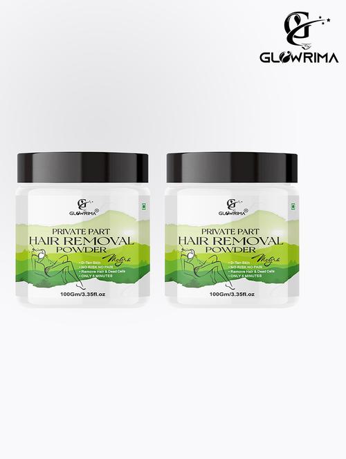 glowrima  private part hair removal powder (mogra fragrance) specially designed for private areas (men & women) 200 gms - 18607661 - Very Small Image - 1