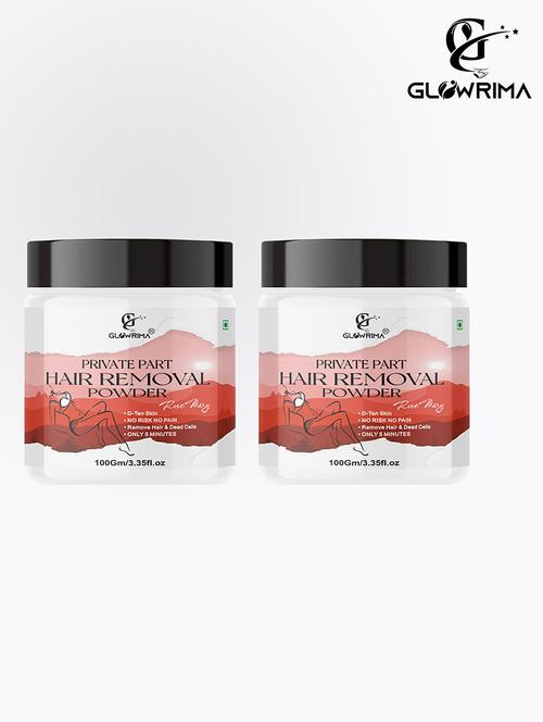 glowrima  private part hair removal powder (rosemary fragrance) specially designed for private areas (men & women) 200 gms - 18607669 - Very Small Image - 1