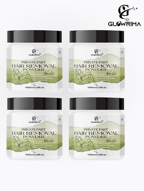 glowrima  private part hair removal powder (vanilla fragrance) specially designed for private areas (men & women) 400 gms - 18607683 - Very Small Image - 1