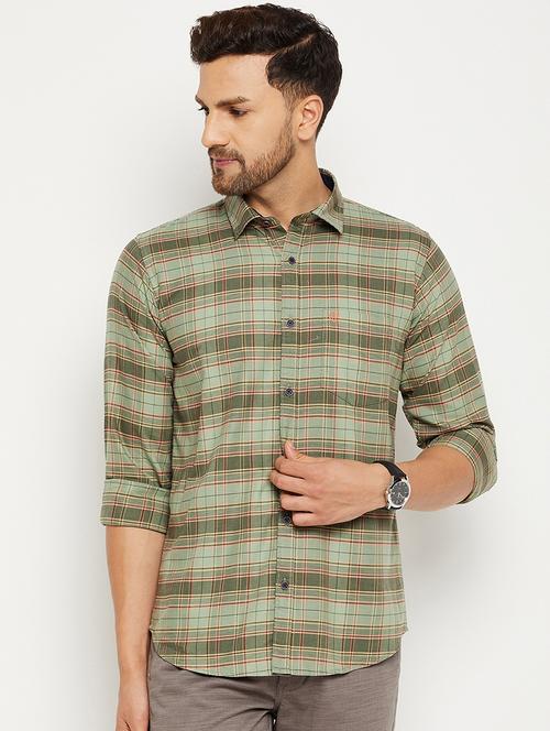 green checkered casual shirt - 18614482 - Very Small Image - 1