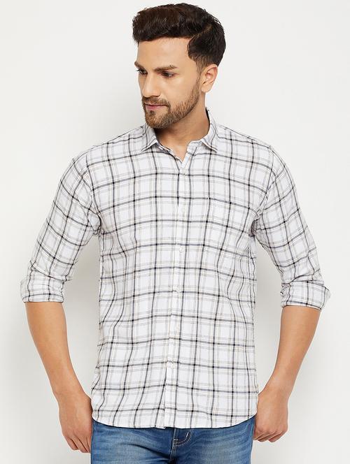 grey checkered casual shirt - 18614494 - Very Small Image - 1