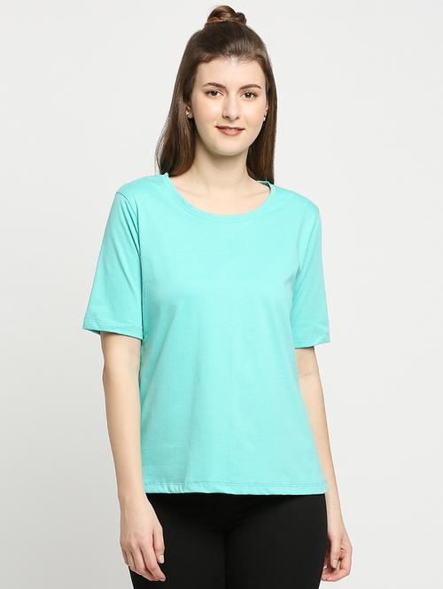 women's plain round neck t-shirt - 18614557 - Very Small Image - 1