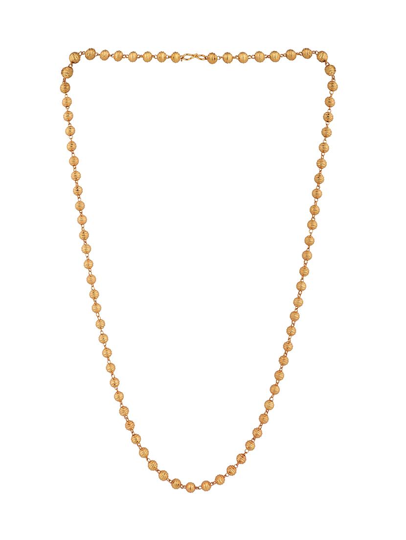 gold brass long necklace - 18614571 - Zoom Image - 2