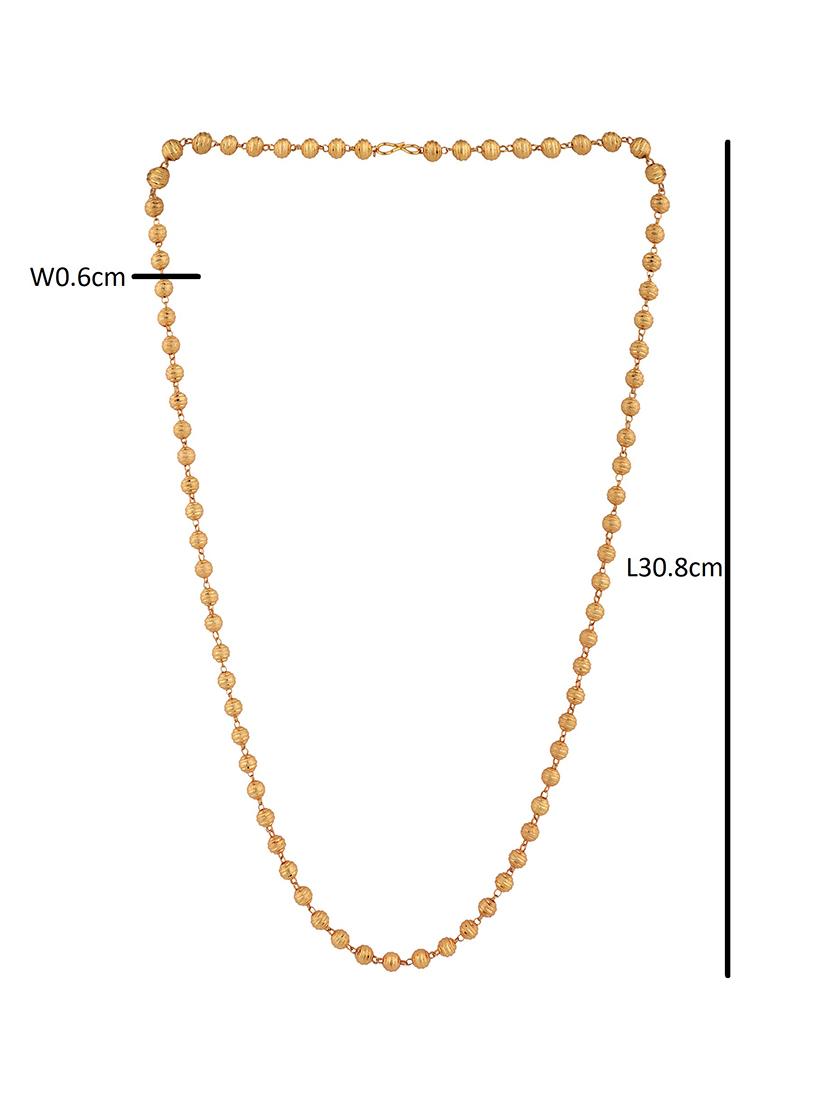 gold brass long necklace - 18614571 - Standard Image - 4