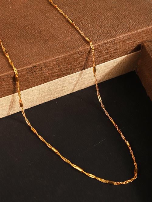 gold brass long necklace - 18614575 - Very Small Image - 1