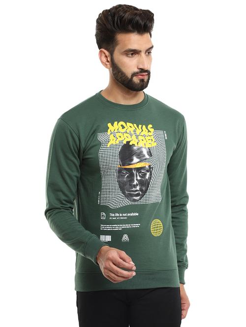 mens front print sweatshirt - 18615219 - Very Small Image - 1