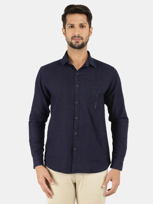 mens solid casual shirt - 18615312 - Very Small Image - 1