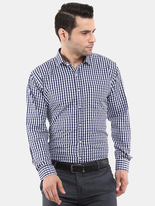 mens checks formal shirt - 18615479 - Very Small Image - 1