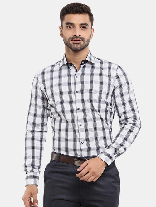 mens checks formal shirt - 18615506 - Very Small Image - 1
