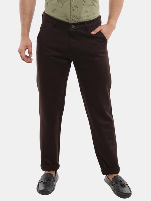 striped flat front casual trouser - 18615963 - Very Small Image - 1