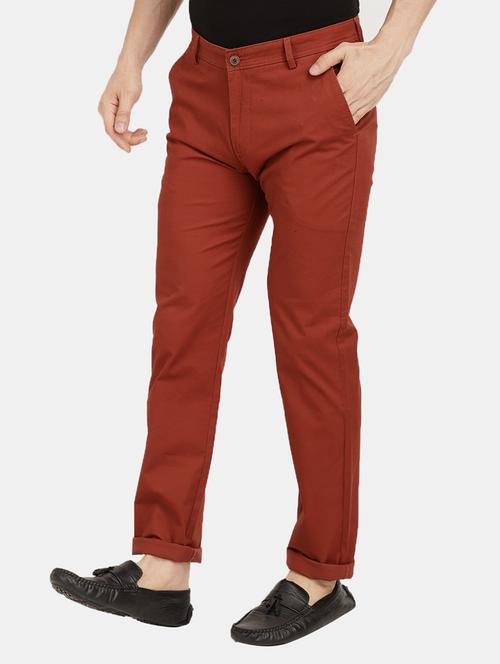 solid flat front casual trouser - 18616002 - Very Small Image - 1
