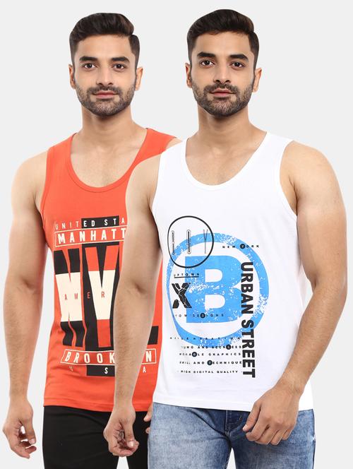 pack of 2 printed vest - 18616408 - Very Small Image - 1