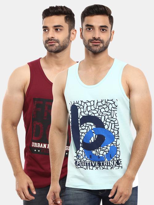 pack of 2 printed vest - 18616421 - Very Small Image - 1