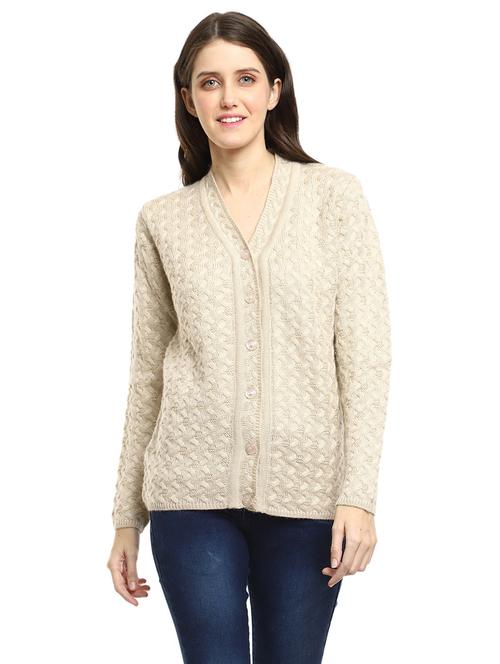 self design v neck cardigan - 18616809 - Very Small Image - 1